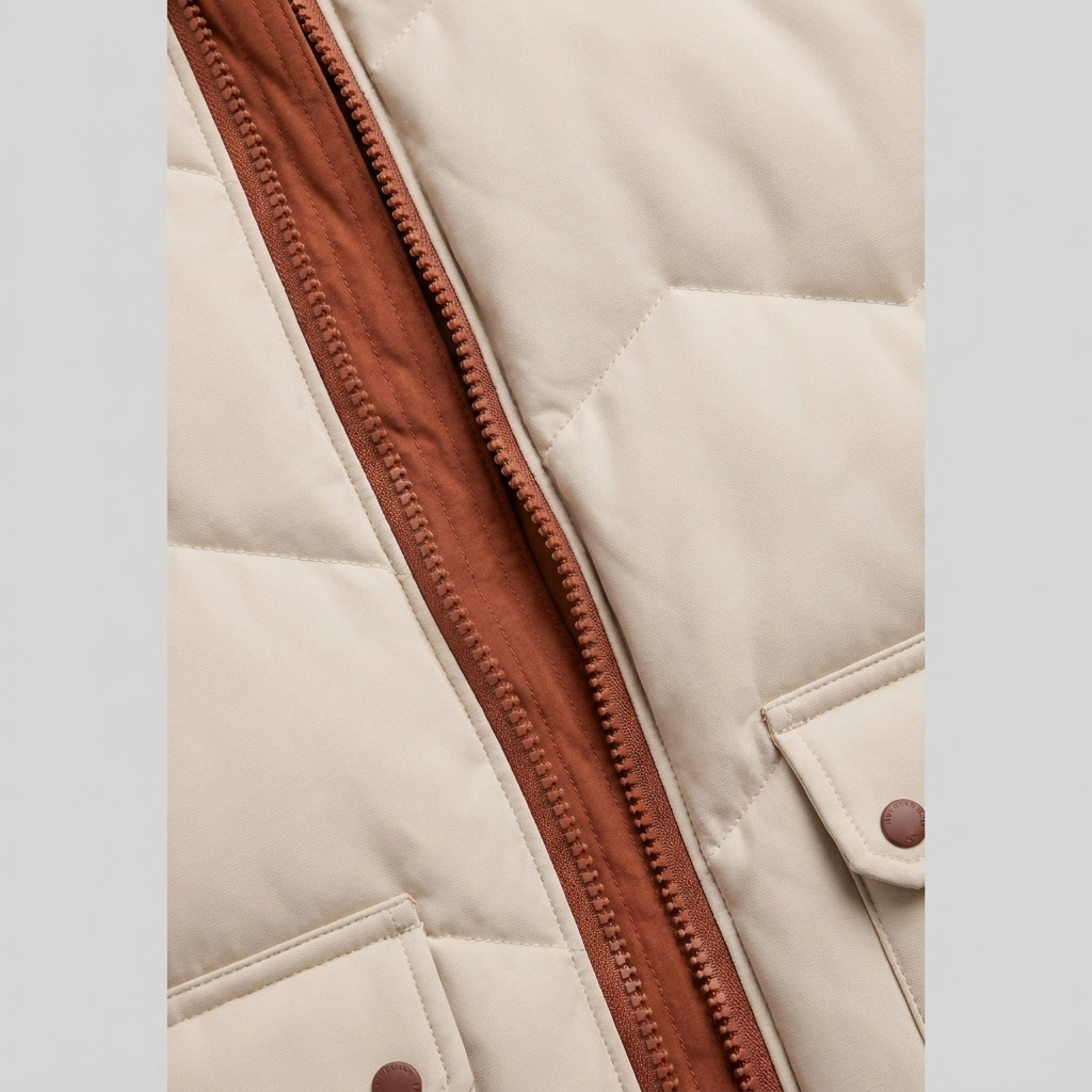 Bella Winter Coat | Long Beige Puffer Jacket, Lightweight Down Design