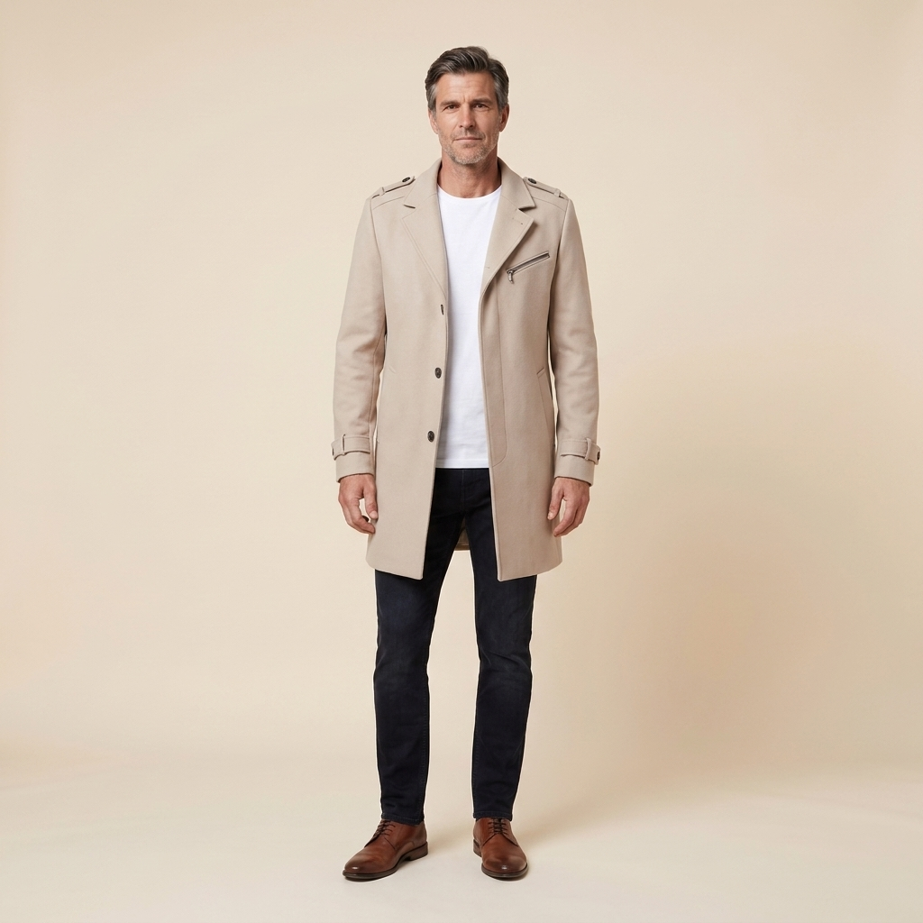 Haven Wool Coat | Men's Slim-Fit Double-Breasted Overcoat