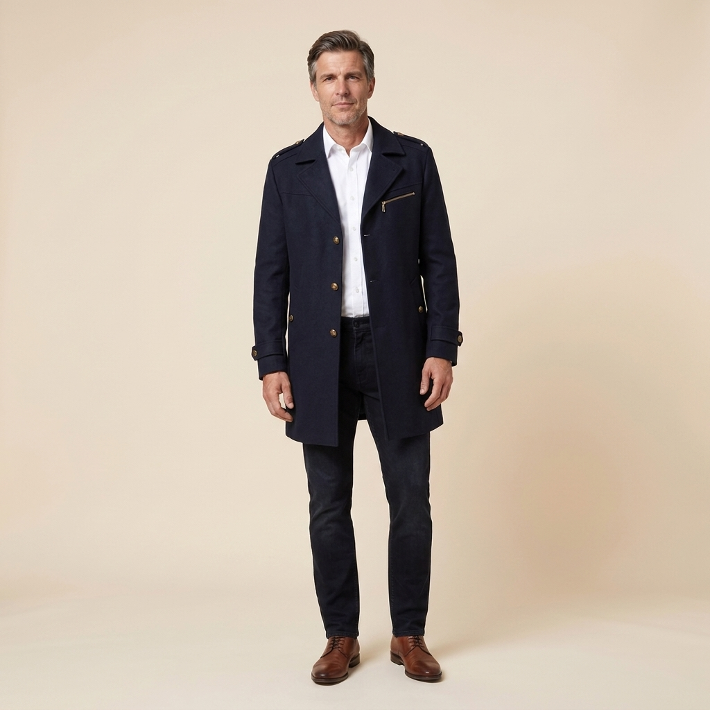 Haven Wool Coat | Men's Slim-Fit Double-Breasted Overcoat