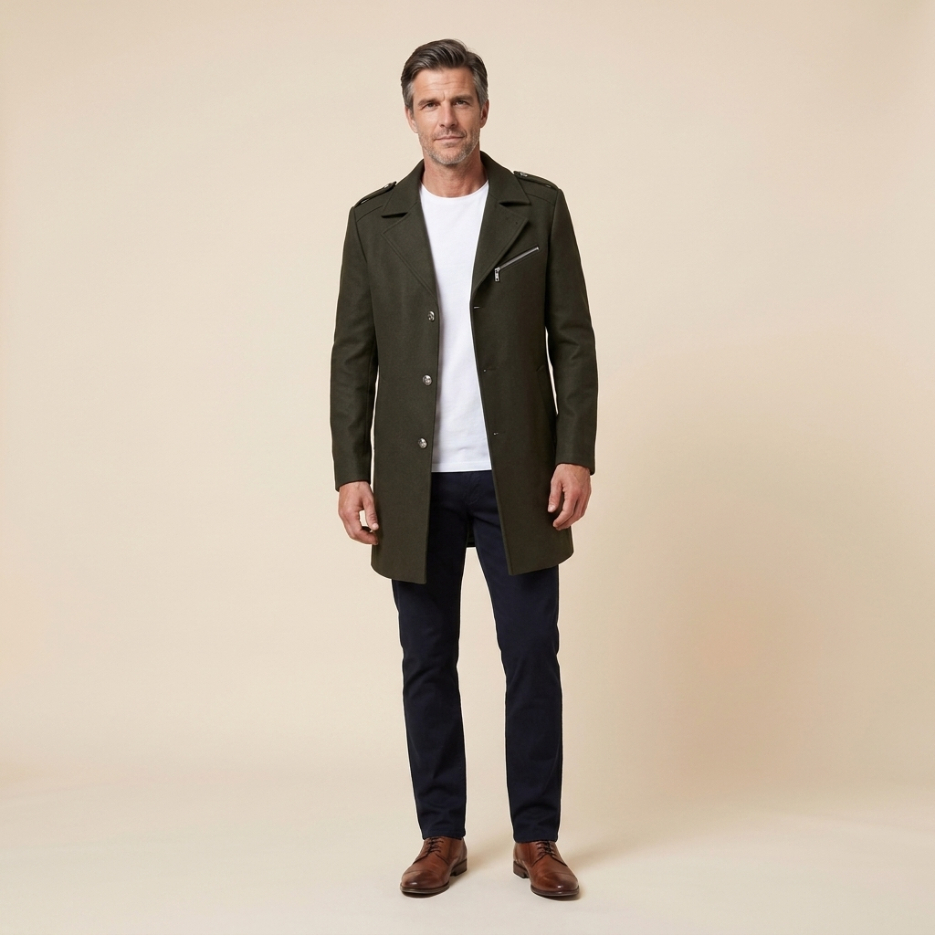 Haven Wool Coat | Men's Slim-Fit Double-Breasted Overcoat