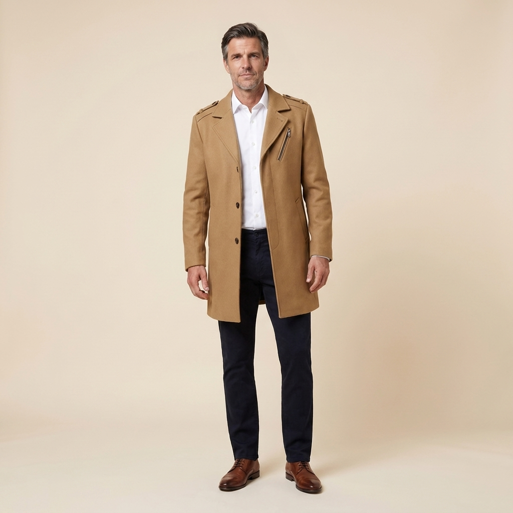 Haven Wool Coat | Men's Slim-Fit Double-Breasted Overcoat