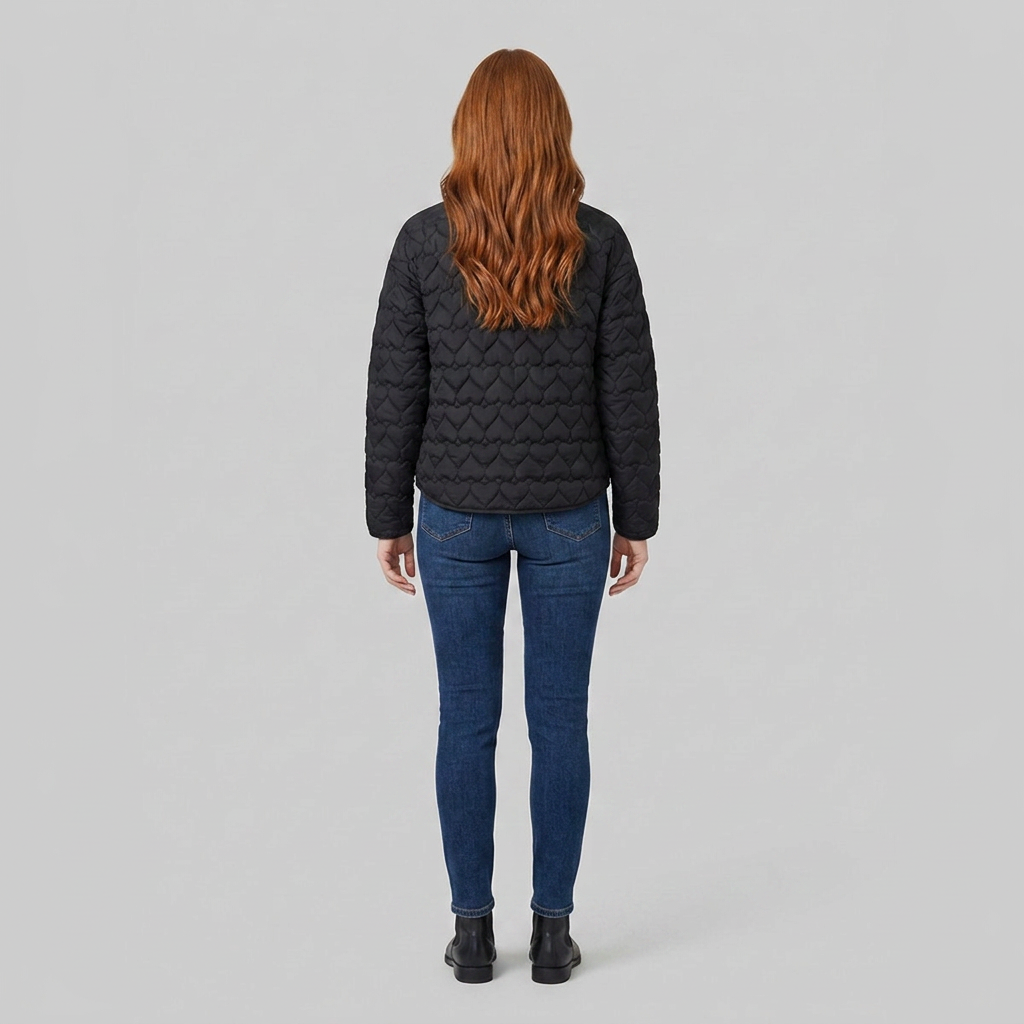 Haven Quilted Jacket | Lightweight, Heart Pattern