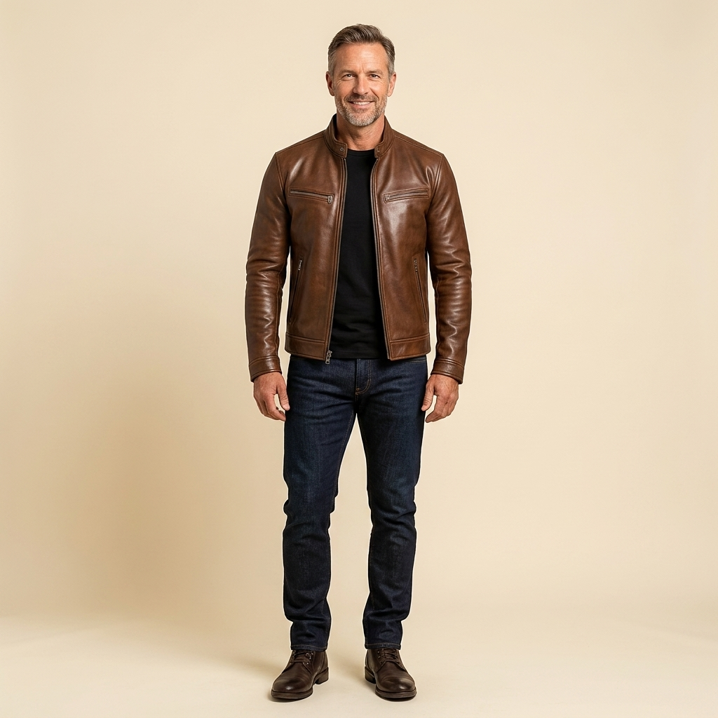 Maverick Leather Jacket | Leather Blend, Vintage Patina, Lightweight Design