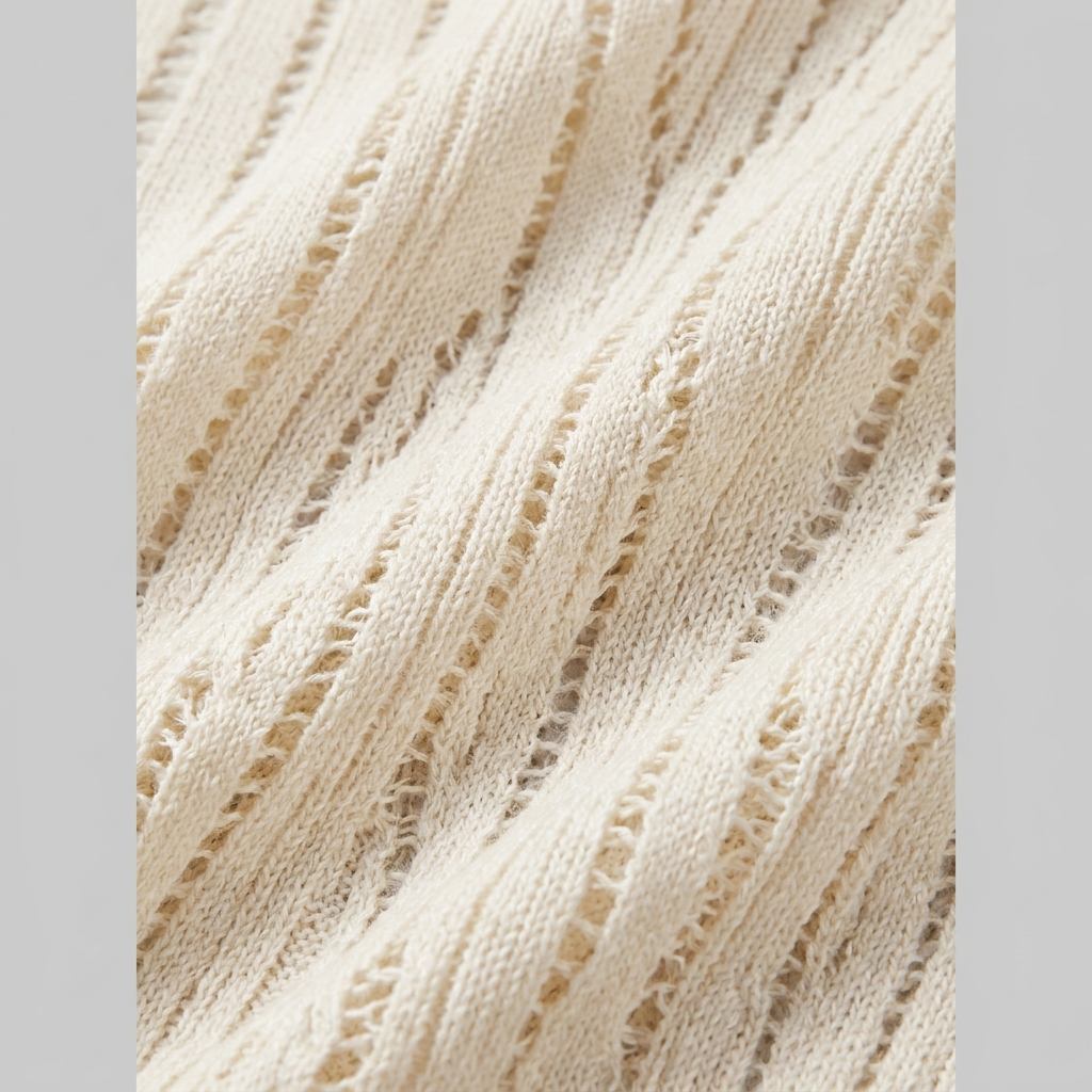 Ophelia Sweater | Ribbed Knit, Openwork Dolman Sleeve