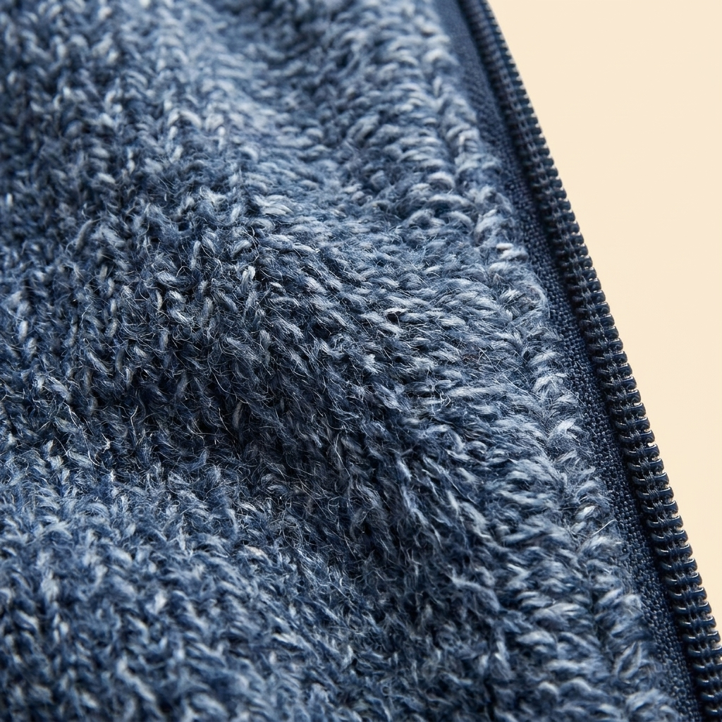 Heston Quarter Zip Sweatshirt | Knitted Warm Fleece, Slim Fit