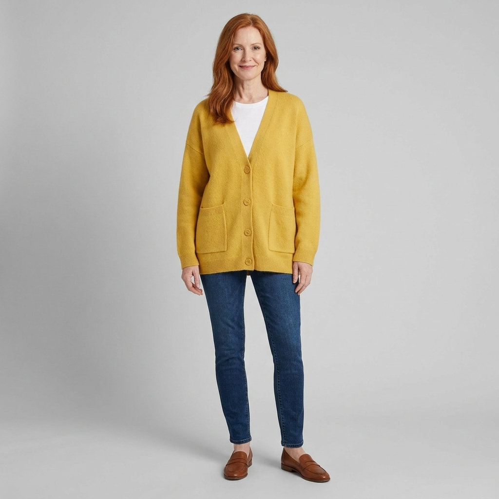 Sable Black Cardigan | Soft Knit with Pockets, V-Neck Design