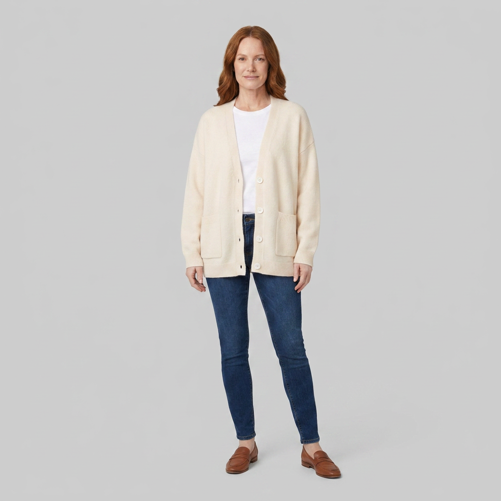 Sable Black Cardigan | Soft Knit with Pockets, V-Neck Design