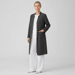 Jovia Linen Shirt Jacket | Mandarin Collar, Button-Up, Women's Fashion