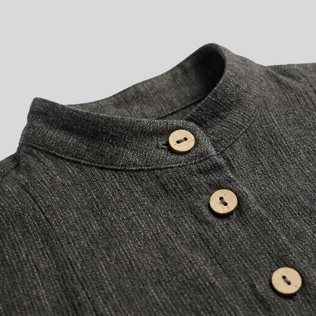 Jovia Linen Shirt Jacket | Mandarin Collar, Button-Up, Women's Fashion