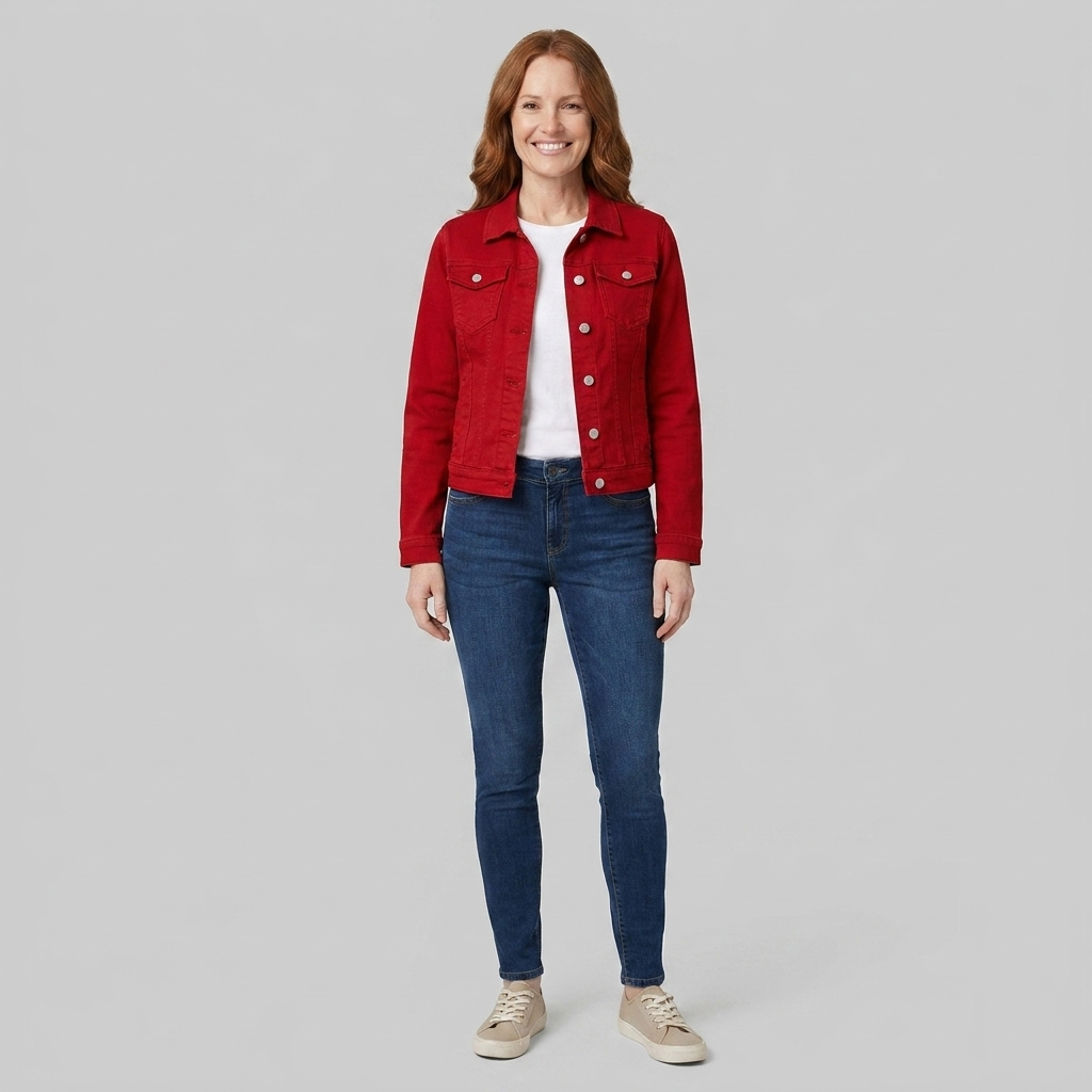 Gina Denim Jacket | Slim Fit, Classic Design for Women