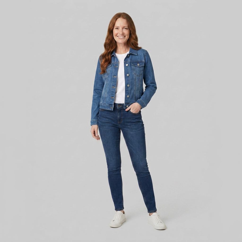 Gina Denim Jacket | Slim Fit, Classic Design for Women