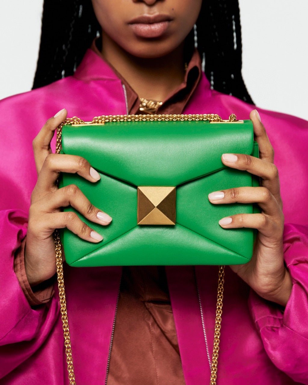 Glamco Chain Bag | Premium Leather-Look with Gold Rivets