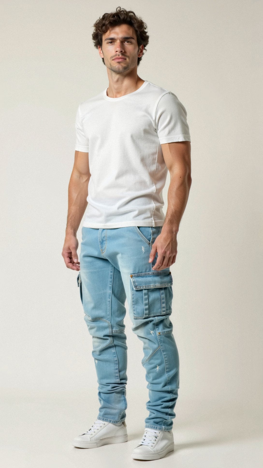 Cezar Cargo Jeans | Stretch Fabric, Classic Design