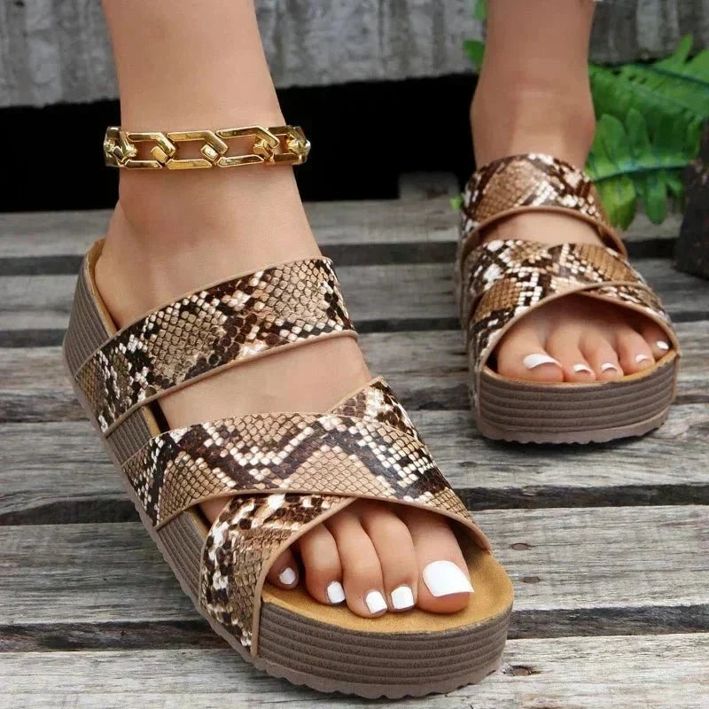 Rosa Sandals for Women | Orthopedic Leather, Non-Slip Grip