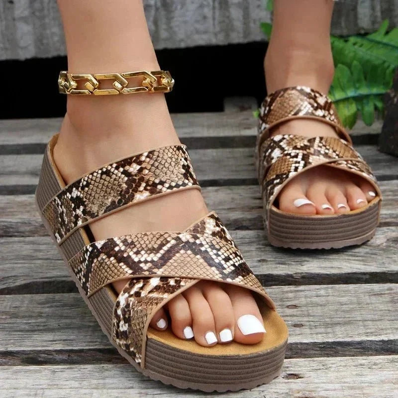 Rosa Sandals for Women | Orthopedic Leather, Non-Slip Grip