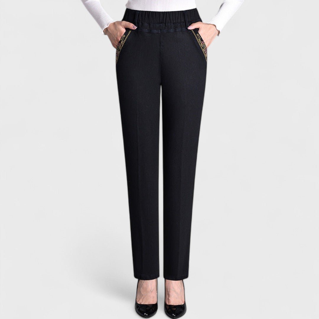 Maira | Women's jeans with side pockets and elastic waistband