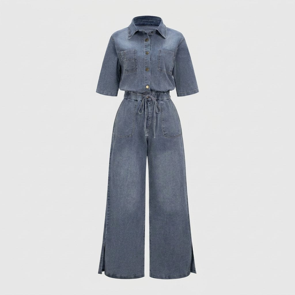 Aero Denim Jumpsuit | Cotton-Blend, Durable Design