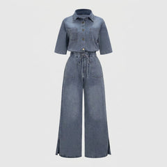 Aero Denim Jumpsuit | Cotton-Blend, Durable Design