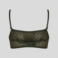 Aero Lace Bralette | Non-Padded, Dark Khaki