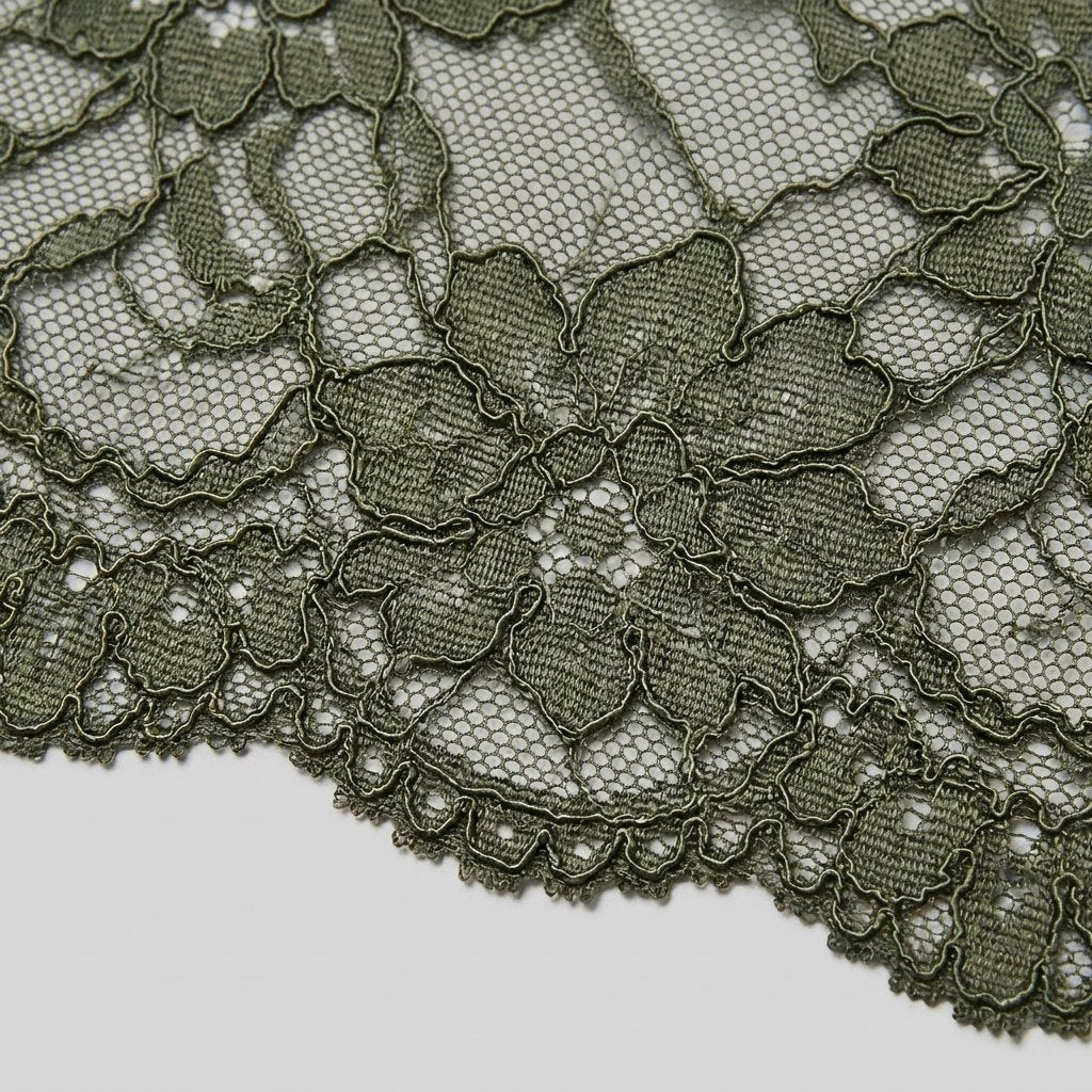 Aero Lace Bralette | Non-Padded, Dark Khaki