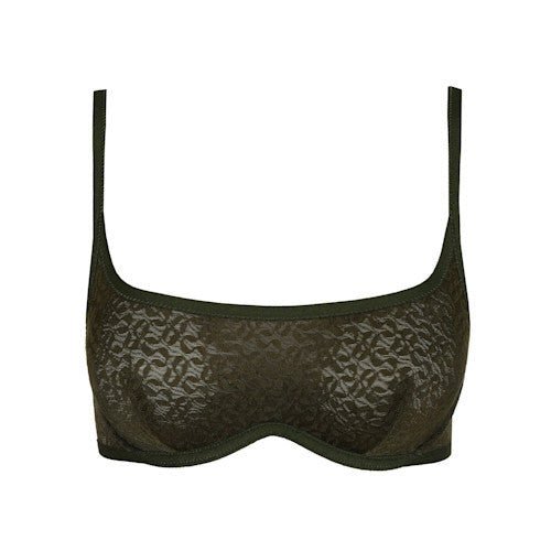 Aero Lace Bralette | Non-Padded, Dark Khaki