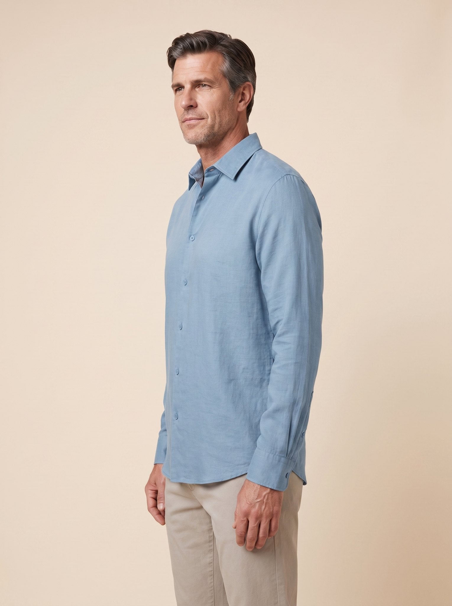 Aero Men's Shirt | Lightweight Linen-Lyocell Blend, Relaxed Fit