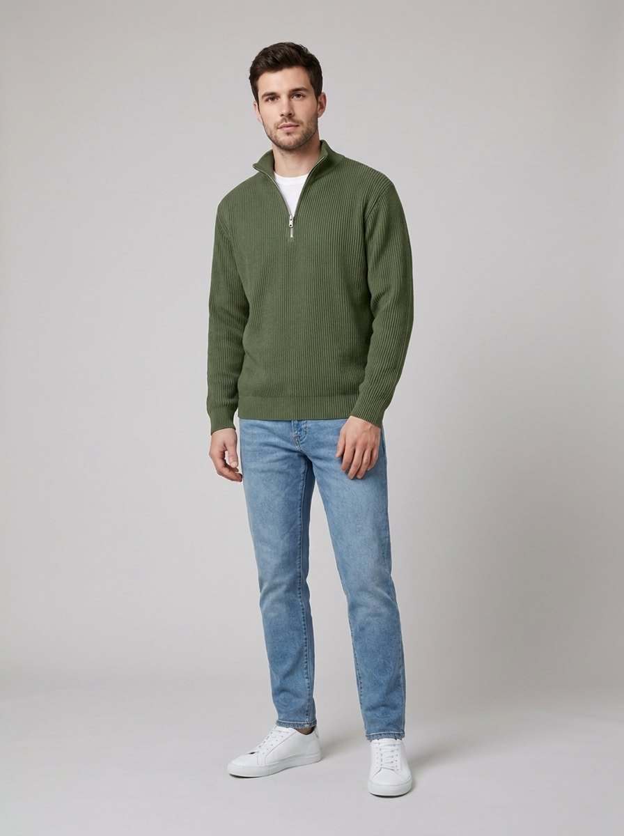 Aero Modern Pullover | High-Quality Knit, Half Zip Design, Men's Quarter Zip