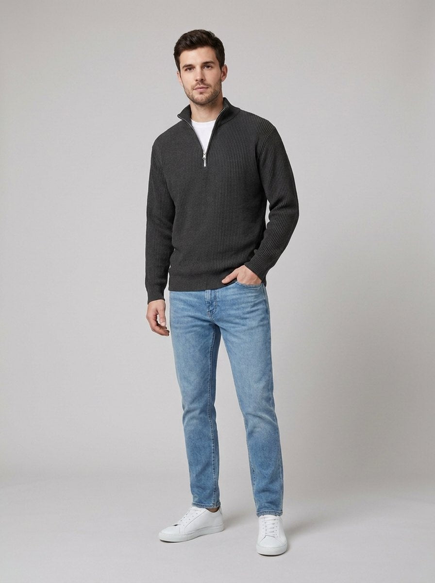 Aero Modern Pullover | High-Quality Knit, Half Zip Design, Men's Quarter Zip