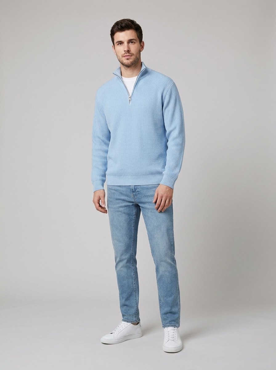 Aero Modern Pullover | High-Quality Knit, Half Zip Design, Men's Quarter Zip