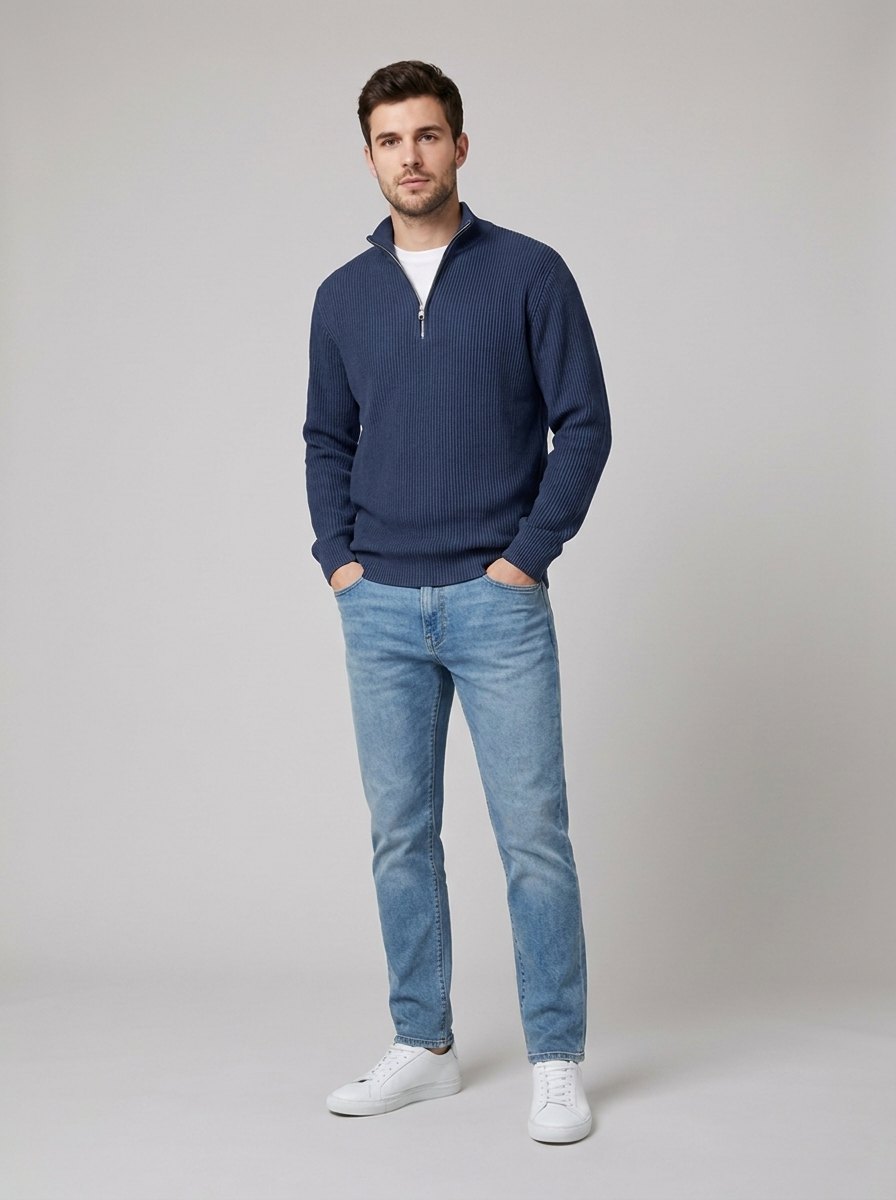 Aero Modern Pullover | High-Quality Knit, Half Zip Design, Men's Quarter Zip