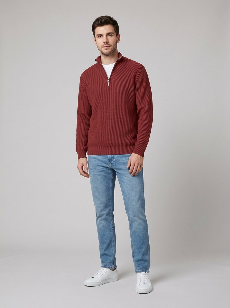 Aero Modern Pullover | High-Quality Knit, Half Zip Design, Men's Quarter Zip