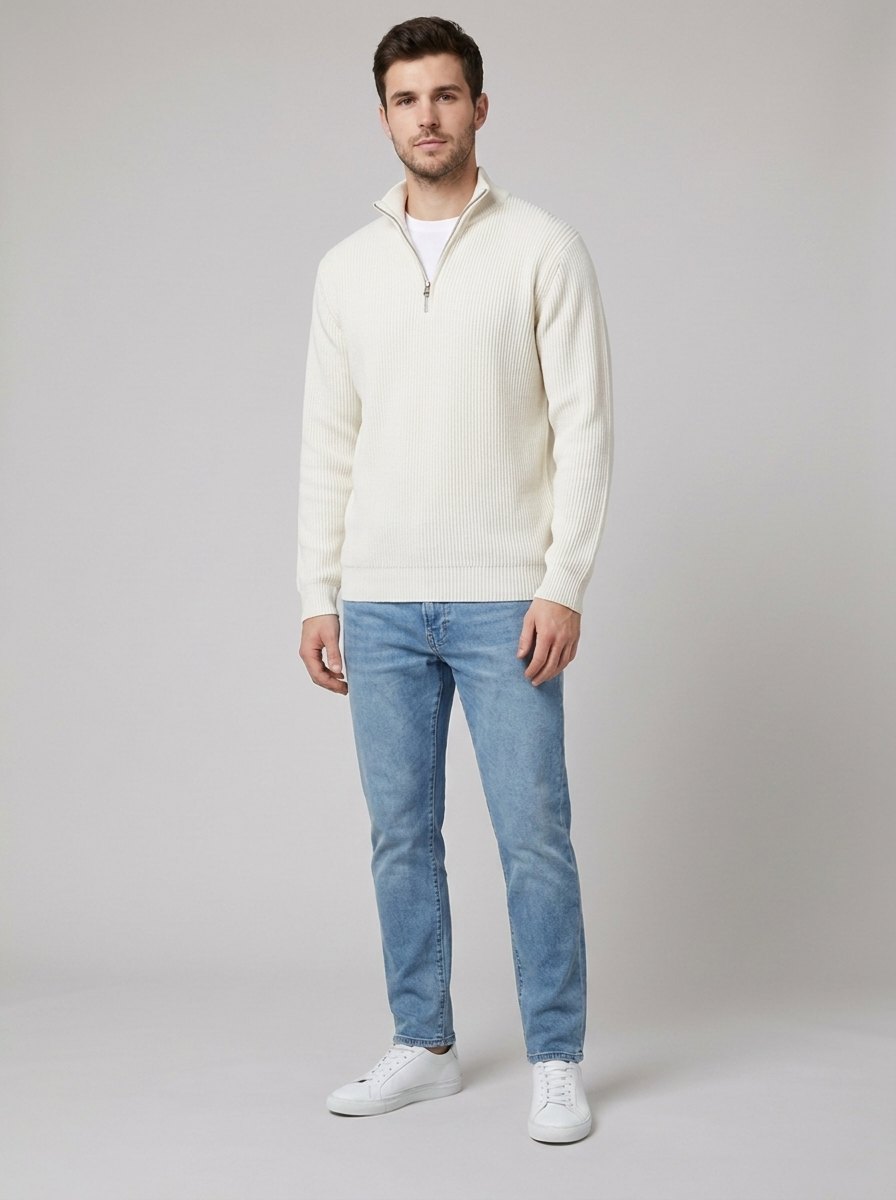 Aero Modern Pullover | High-Quality Knit, Half Zip Design, Men's Quarter Zip