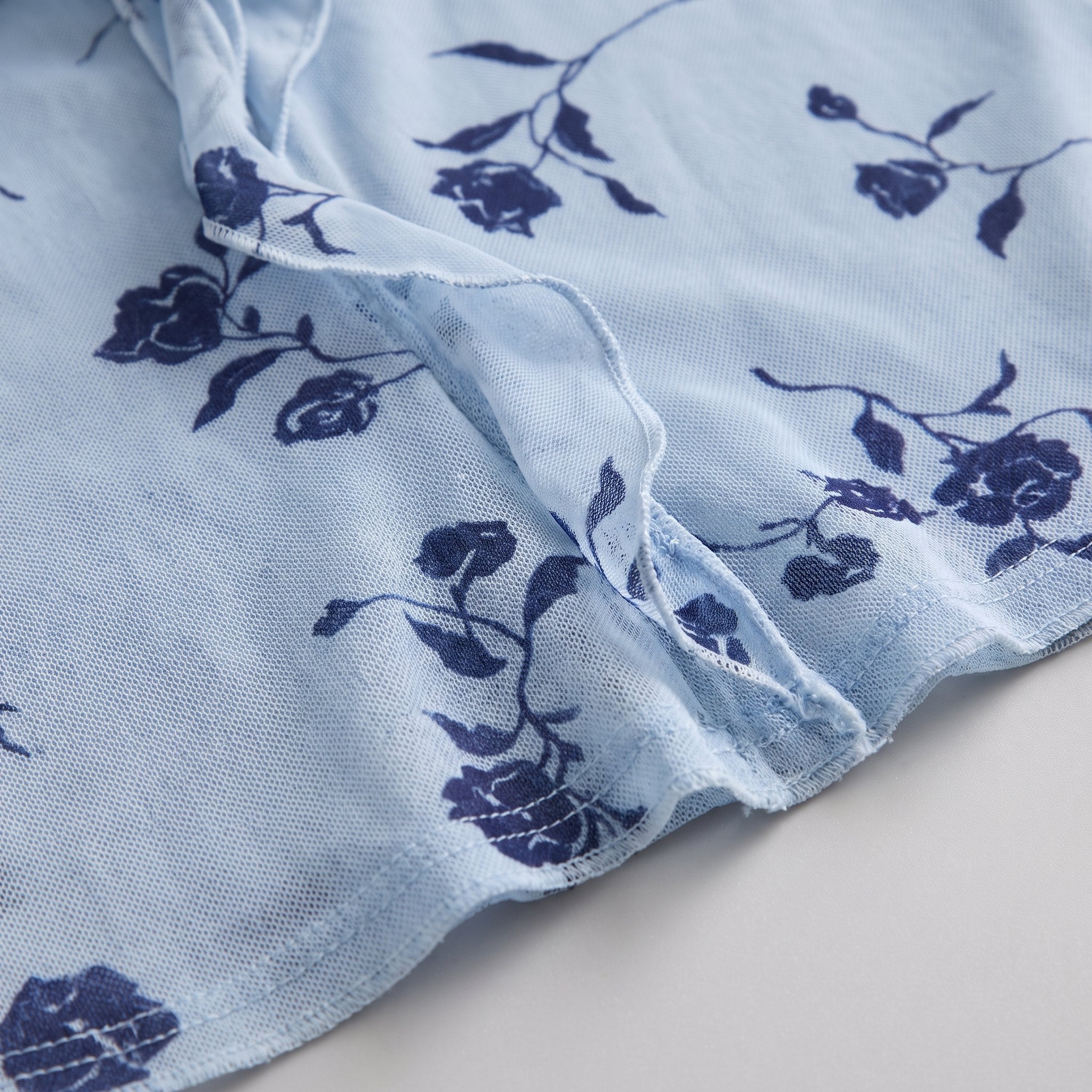 Alana Cami Top | Blue Floral Print, Frill Detail, Going Out Top