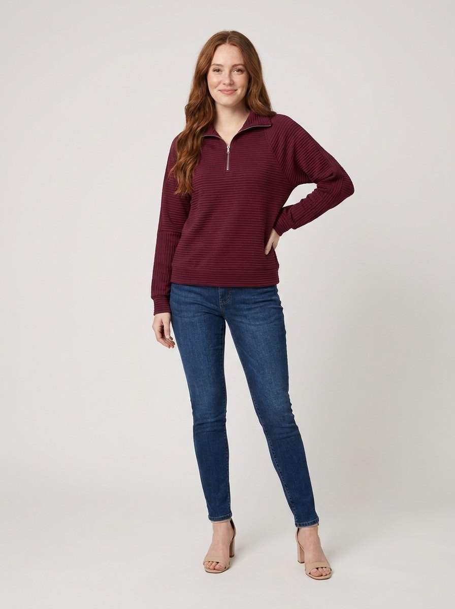 Alana Half-Zip Pullover | Soft Fabric, Flattering Fit