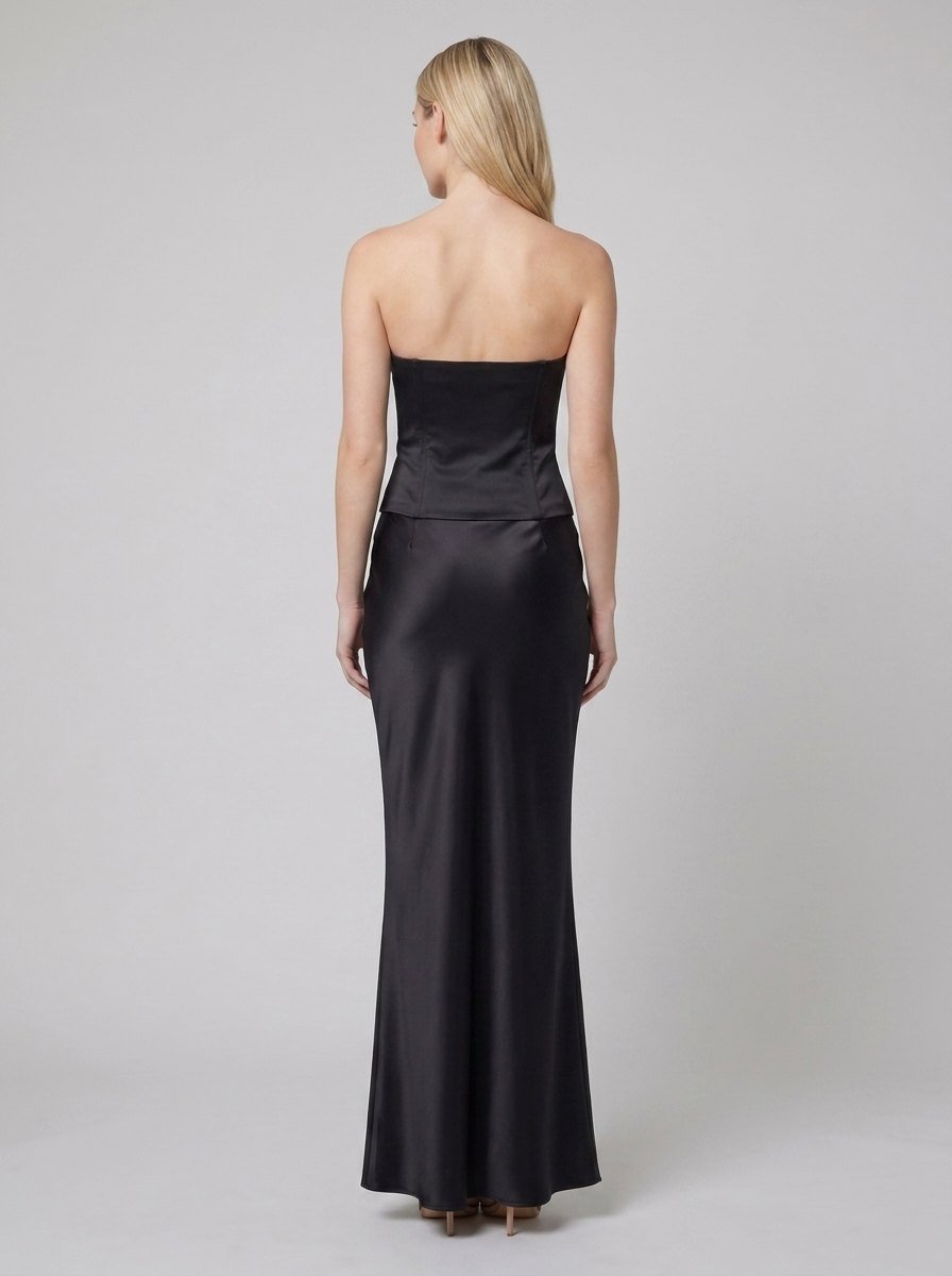 Alva | Maxi Skirt Bias-Cut Satin, Fully Lined Long Skirt for Women