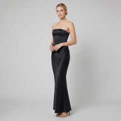 Alva | Maxi Skirt Bias-Cut Satin, Fully Lined Long Skirt for Women