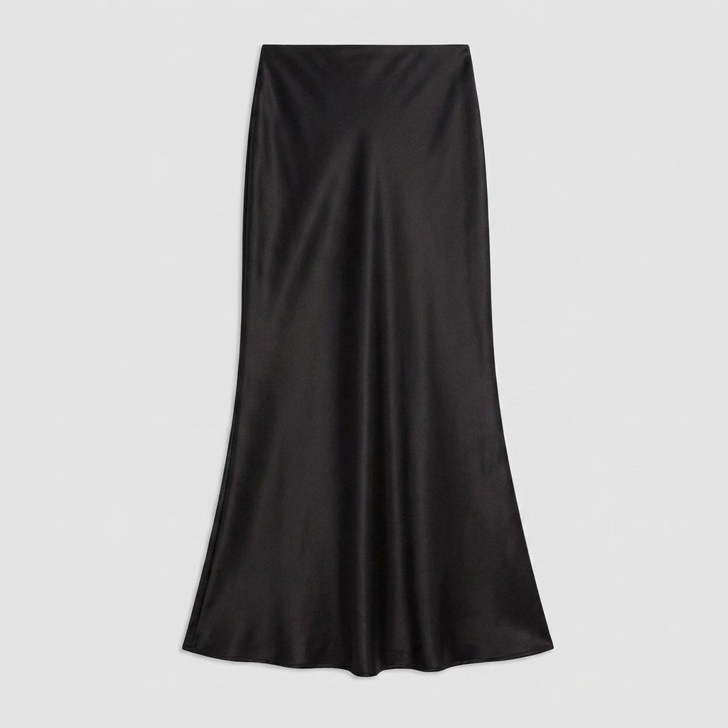 Alva | Maxi Skirt Bias-Cut Satin, Fully Lined Long Skirt for Women
