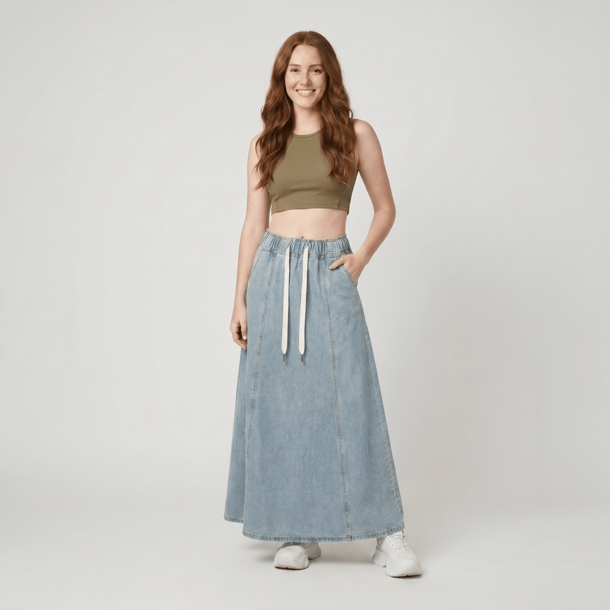 Arielle A-Line Denim Skirt