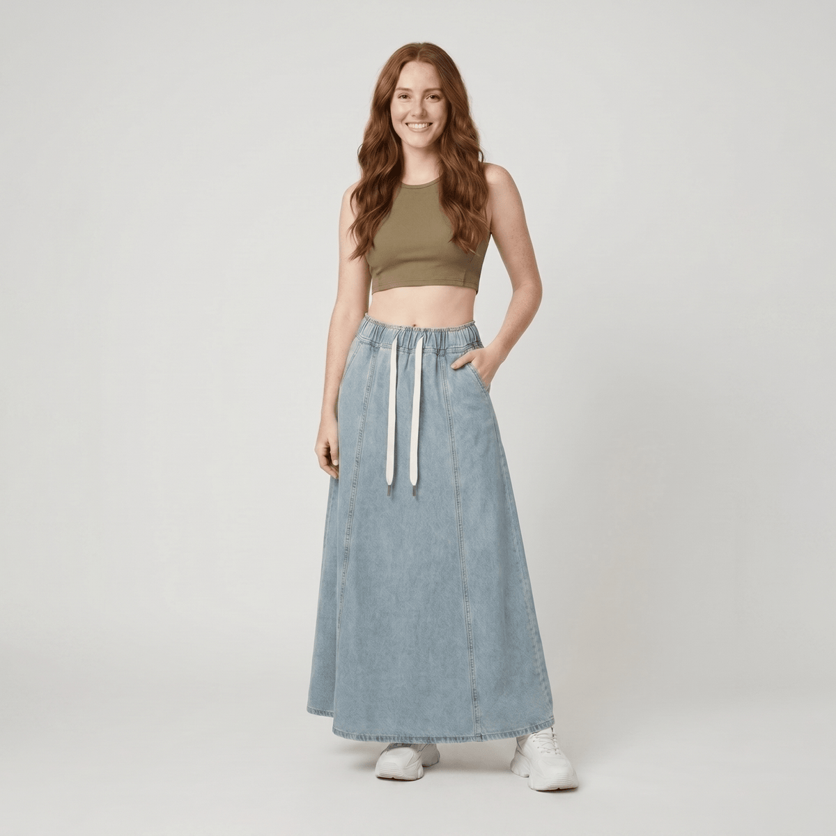Arielle A-Line Denim Skirt