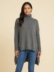 Aurelia High Neck Sweater | Soft, Draped Comfort