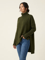 Aurelia High Neck Sweater | Soft, Draped Comfort