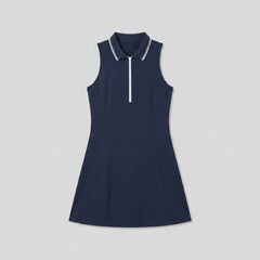 Aurora | Sleeveless Zip Polo Dress