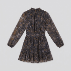 Ava Dress | Black Print Elegance