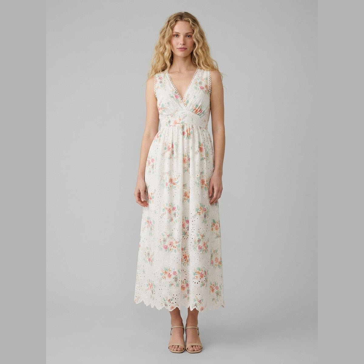 Ava | Maxi Dress Eyelet Floral, Cotton Summer Dress