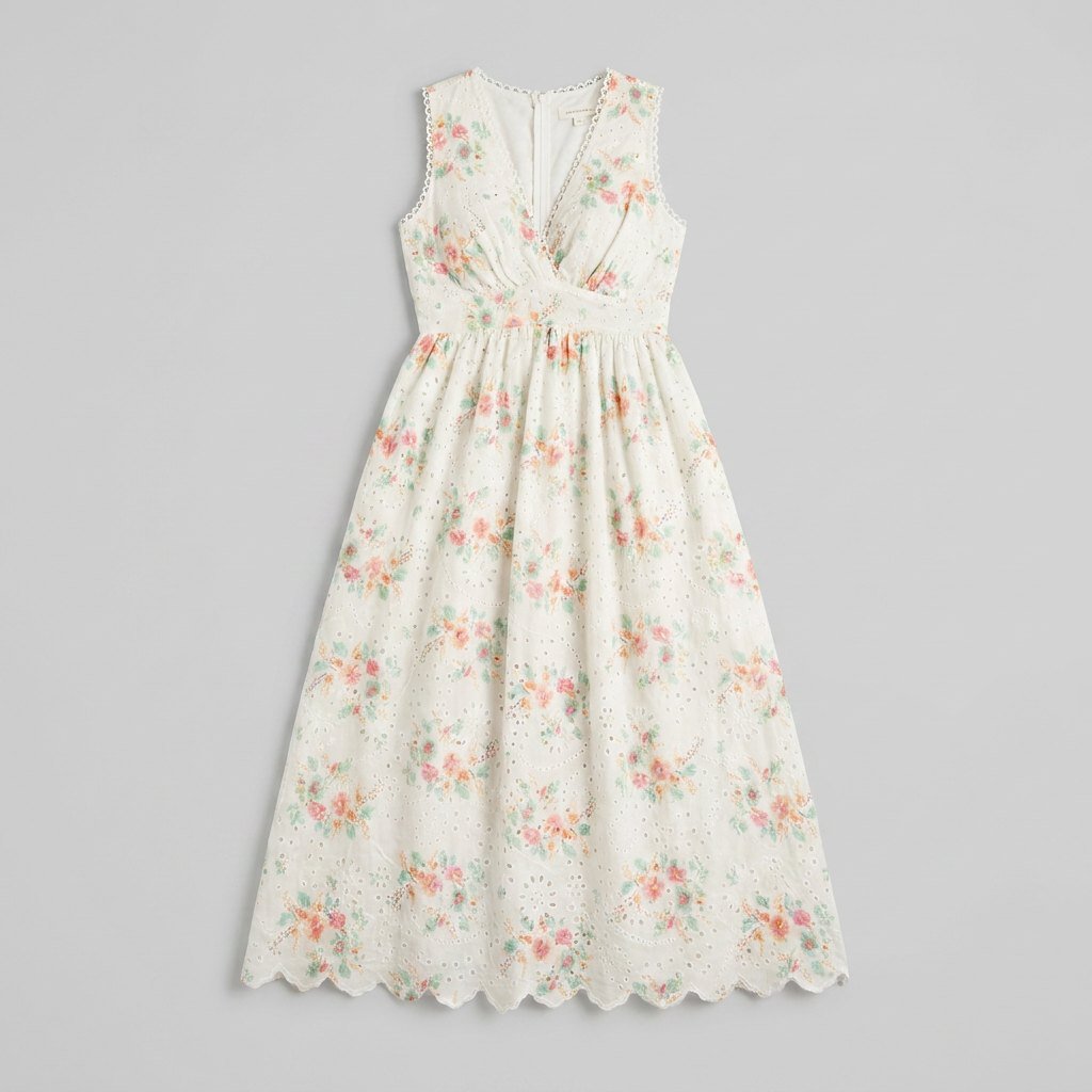 Ava | Maxi Dress Eyelet Floral, Cotton Summer Dress