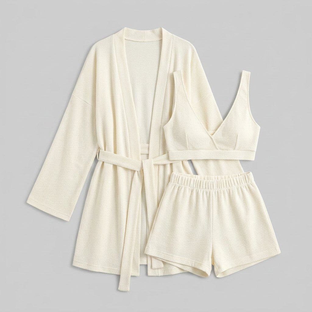 Ava Waffle Loungewear Set | Cozy Cotton Blend