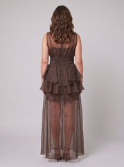 Aveline Maxi Dress | One Shoulder, Ruffled Tiered Long Dress for Women
