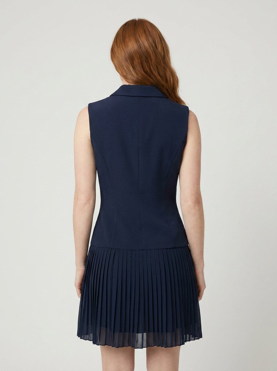 Bela | Women's Dress Pleated Mini, Sleeveless Summer Cocktail Dress