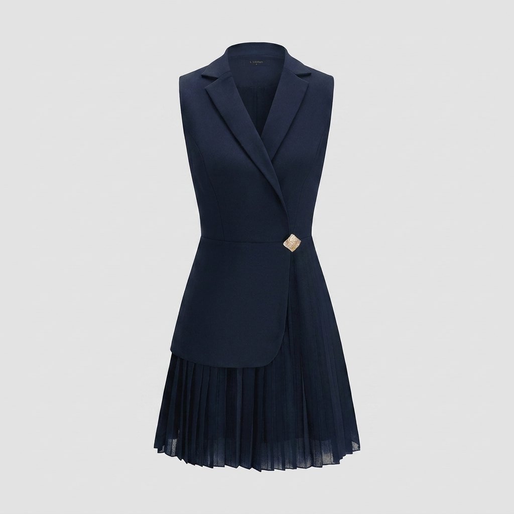 Bela | Women's Dress Pleated Mini, Sleeveless Summer Cocktail Dress