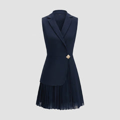 Bela | Women's Dress Pleated Mini, Sleeveless Summer Cocktail Dress